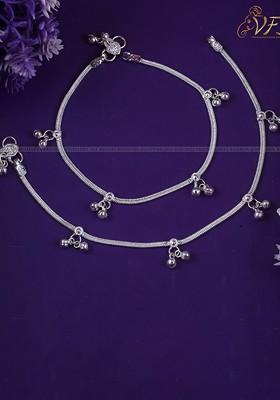 Rhodium Plated Anti Allergic Anklet