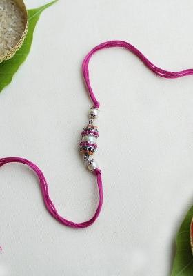 Colorful Harmony Vivid Vintage Rakhi With Roli Chawal