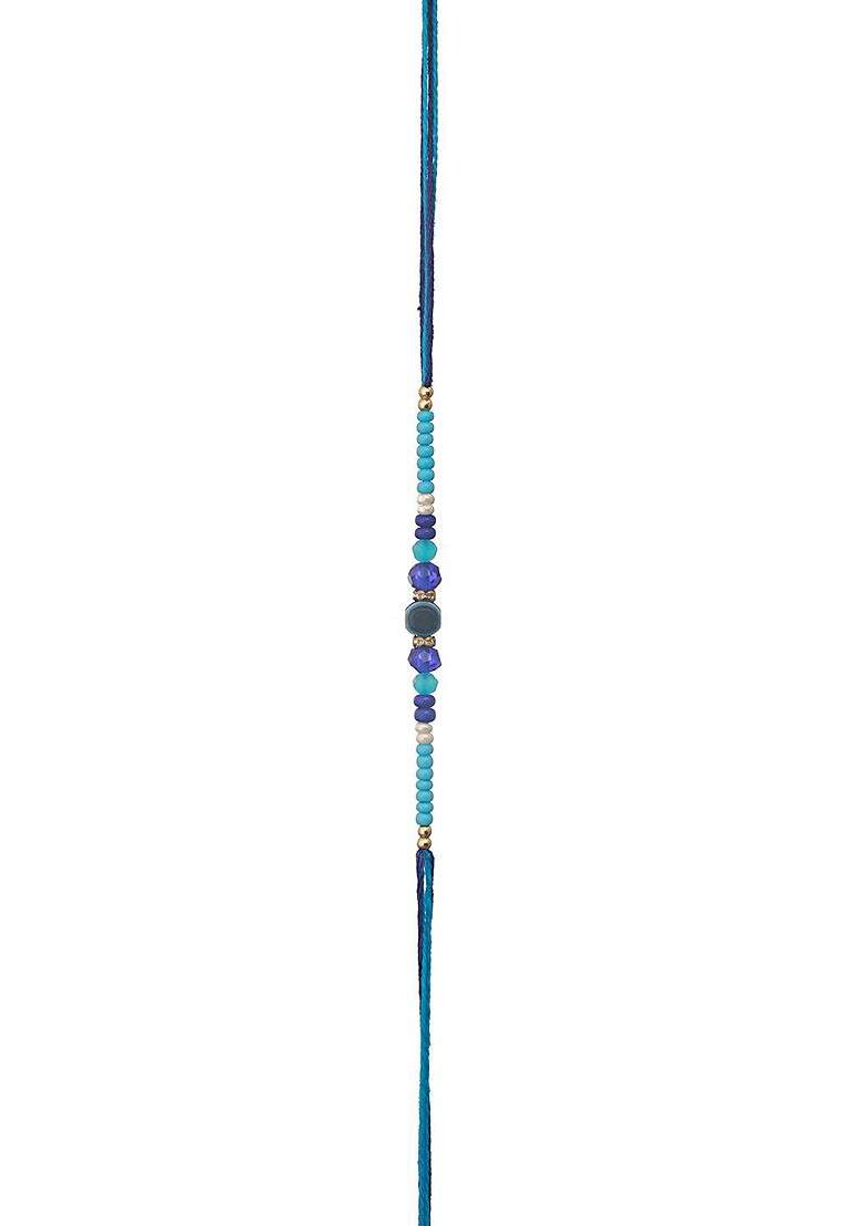 Evil Eye Beaded Bhaiya Bhabhi Thread Rakhis With Roli Chawal - Indya