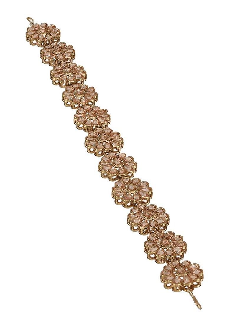 Gold Plated Kundan Studded Matha Patti - Indya