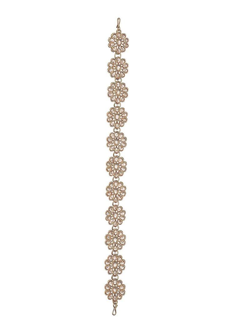 Gold Plated Kundan Studded Matha Patti - Indya