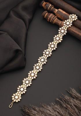 Gold Plated Kundan Studded Matha Patti Head Jewellery