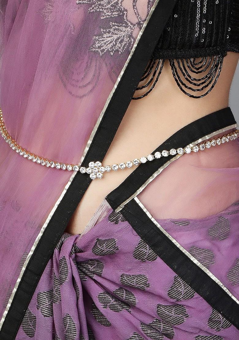 Artificial Stones Studded Waist Chain Saree Accessories