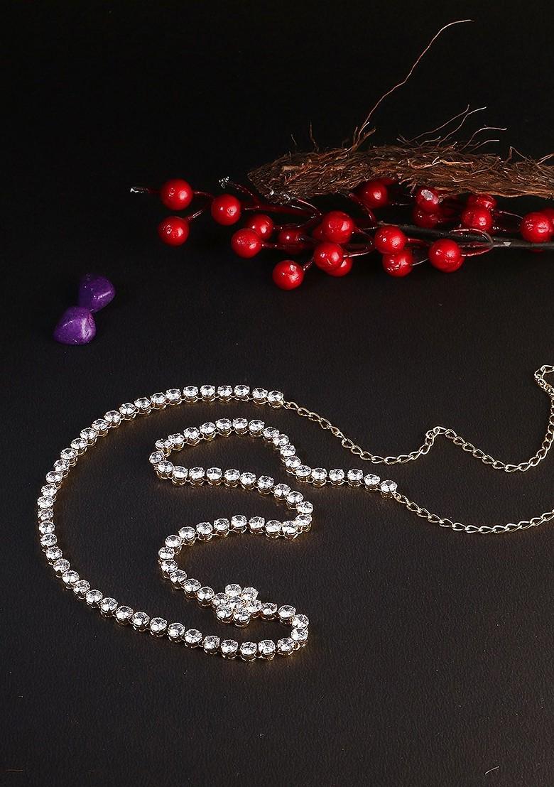 Artificial Stones Studded Waist Chain Saree Accessories
