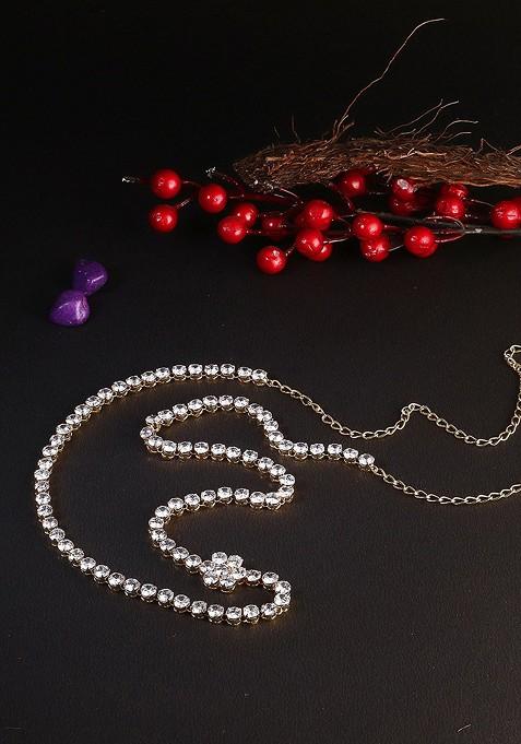 Artificial Stones Studded Waist Chain Saree Accessories