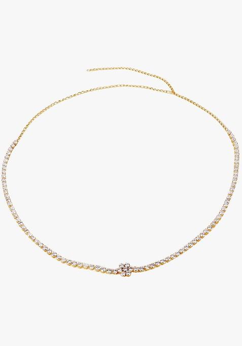 Artificial Stones Studded Waist Chain Saree Accessories