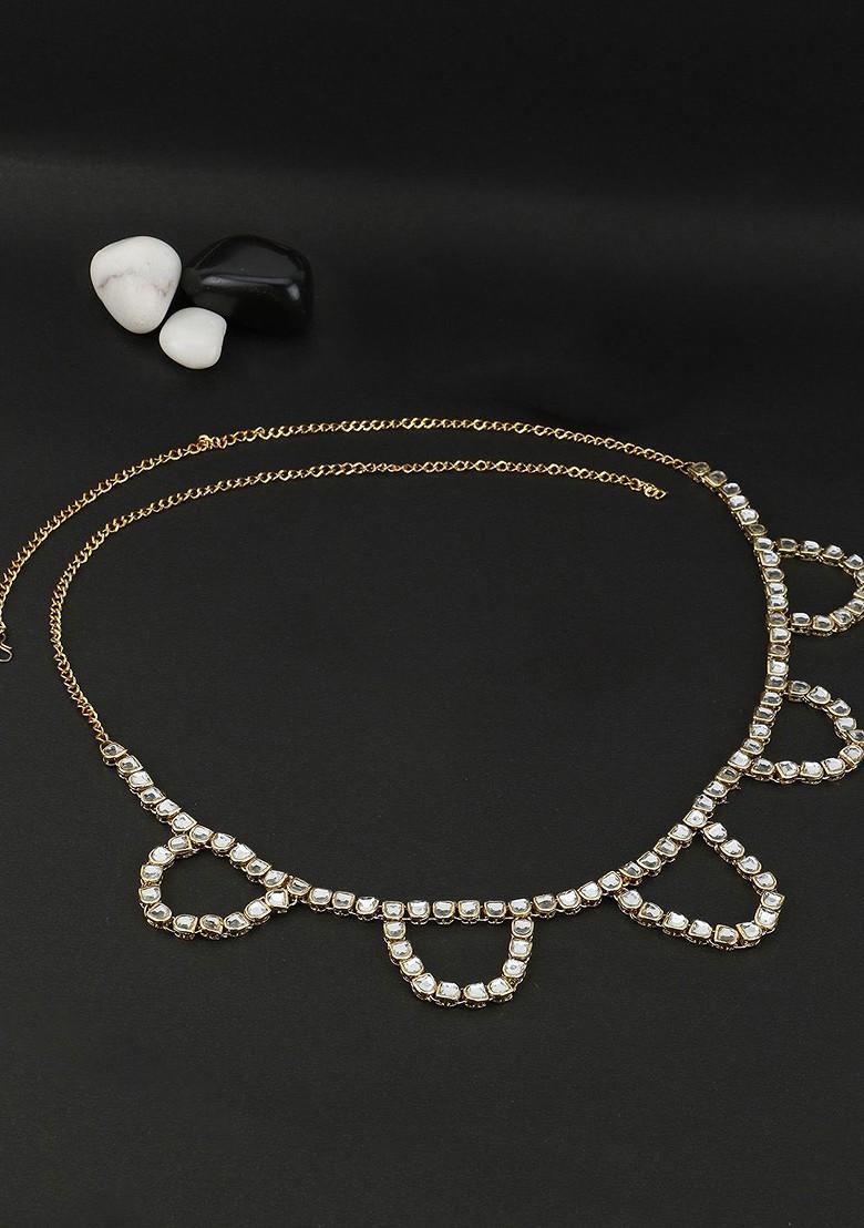 Artificial Stones Studded Waist Chain Saree Accessories