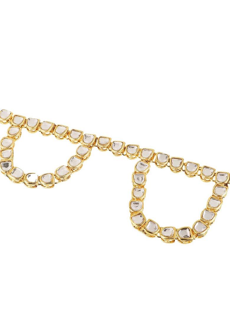 Artificial Stones Studded Waist Chain Saree Accessories