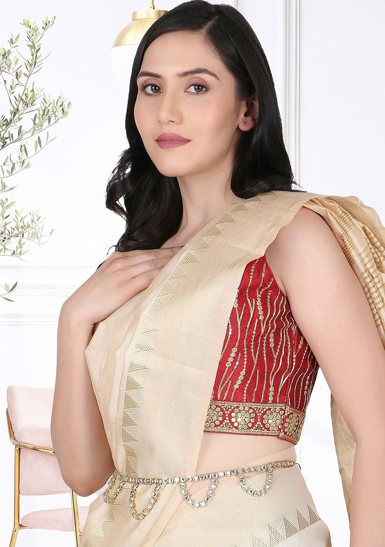 Artificial Stones Studded Waist Chain Saree Accessories