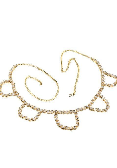 Artificial Stones Studded Waist Chain Saree Accessories