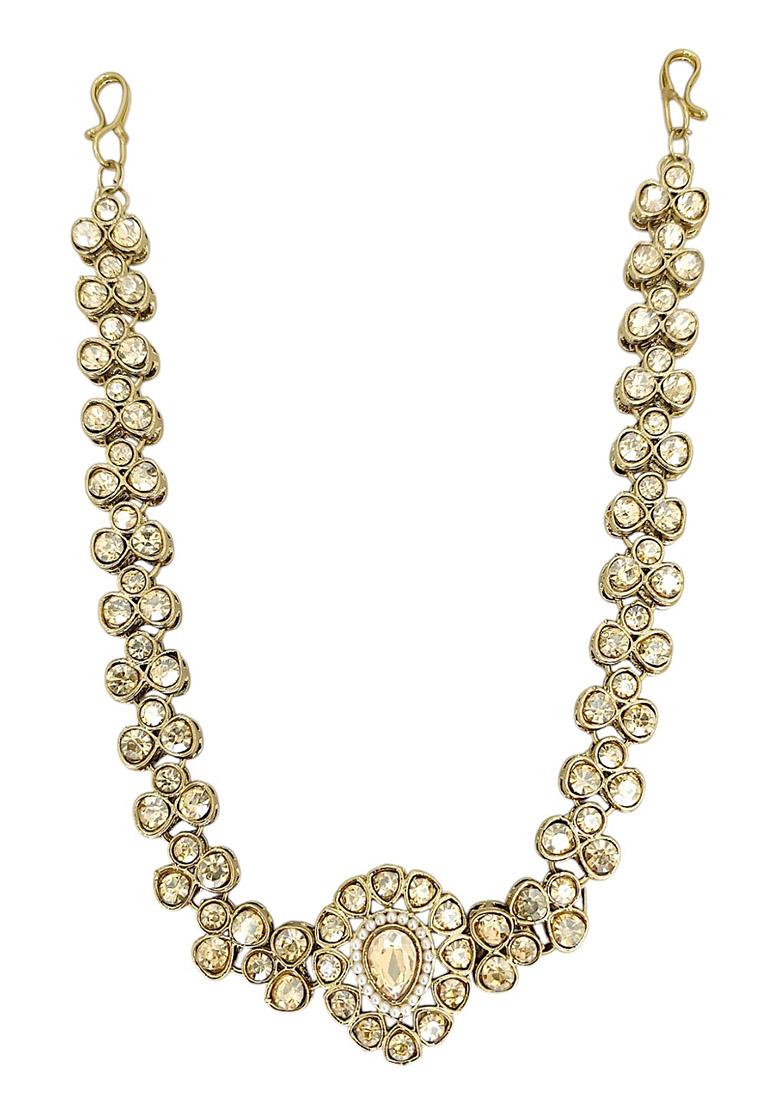 Gold Plated Stone Studded Matha Patti