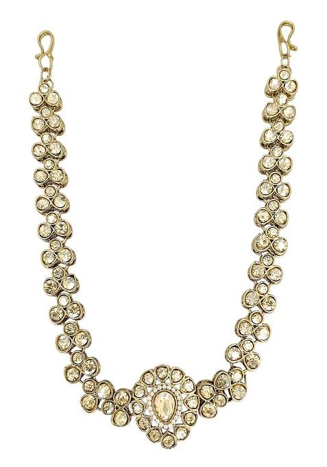 Gold Plated Stone Studded Matha Patti