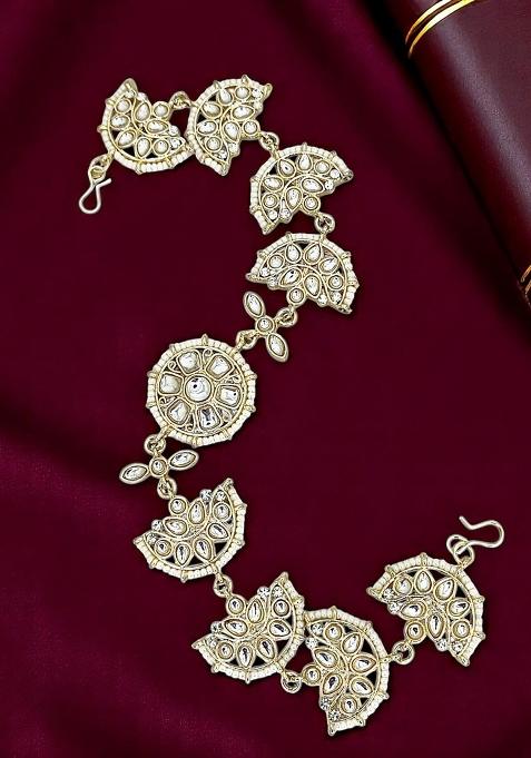 Gold Plated Kundan Studded Matha Patti