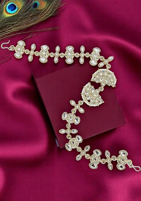 Gold Plated Kundan Studded Matha Patti