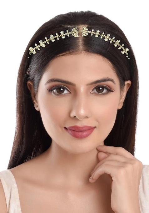 Gold Plated Kundan Studded Matha Patti