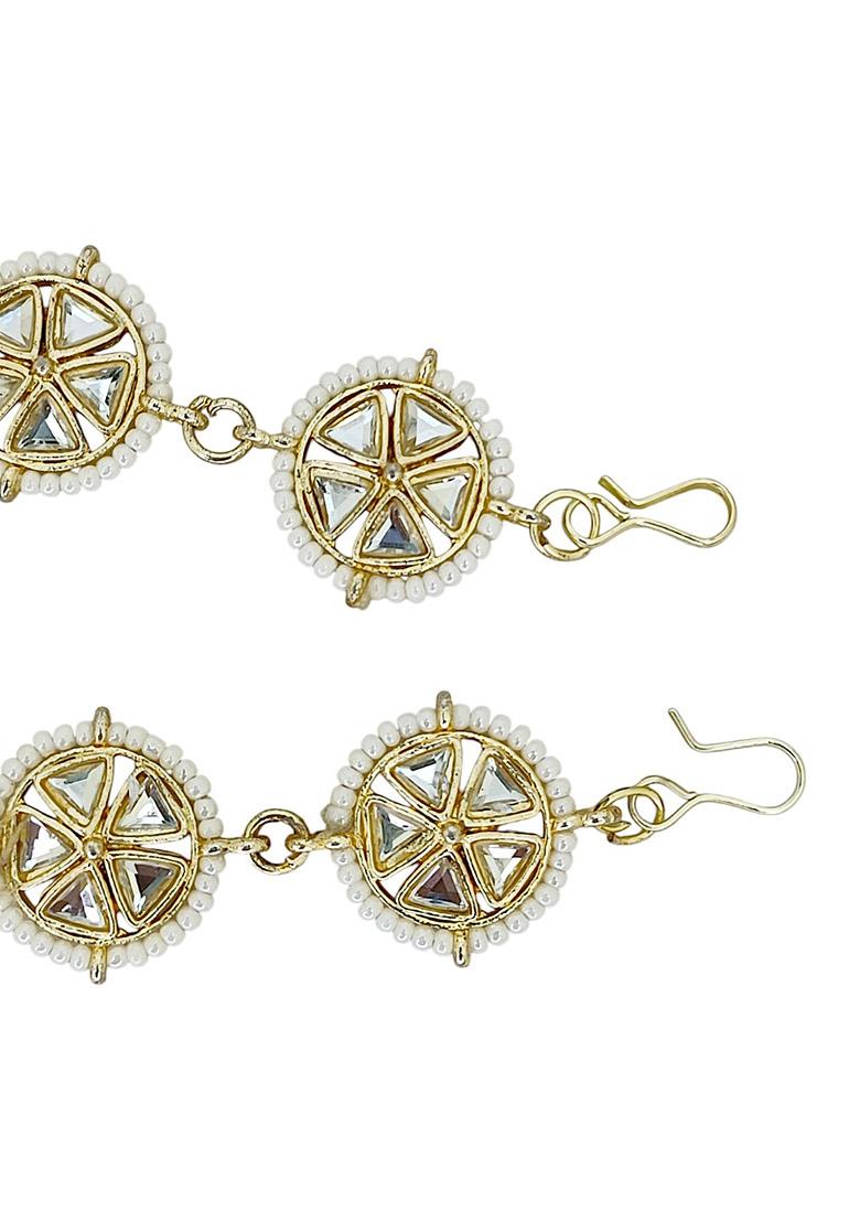 Gold Plated Stone Studded Circle Shape Matha Patti