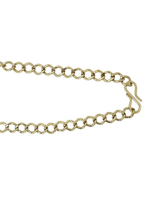 Gold Plated Stone Studded Flower Design Waist Chain