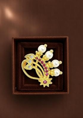 Gold Plated Peshwai Nose Pin Ring