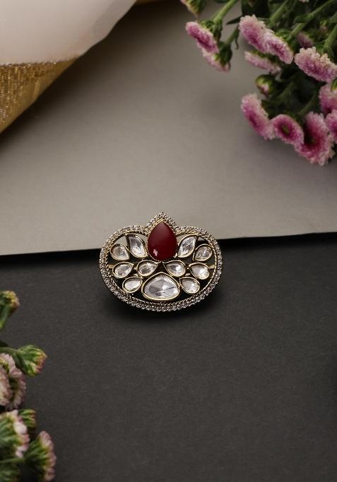 Golden Brass Brooch