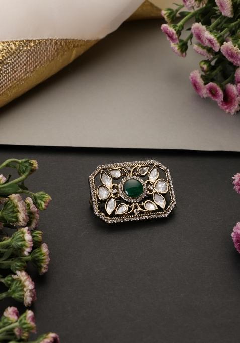 Golden Brass Brooch