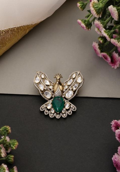 Golden Brass Brooch