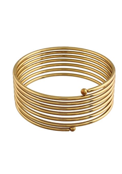 Gold Plated Spring Kada Bangles