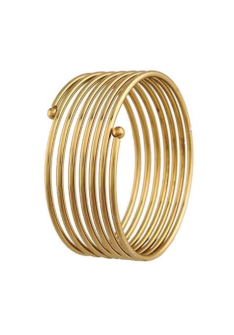 Gold Plated Spring Kada Bangles