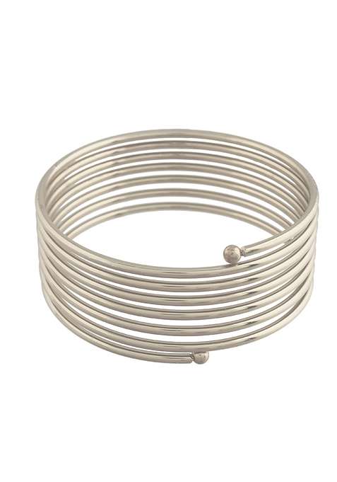Rhodium Plated Spring Kada Bangles
