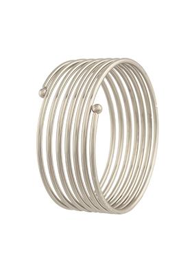 Rhodium Plated Spring Kada Bangles