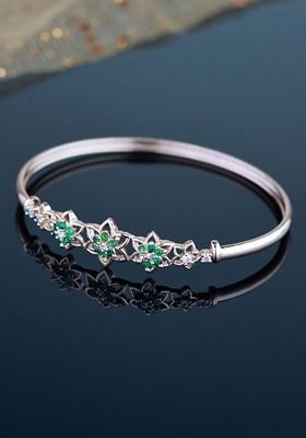 Stylish Rose Gold Plated Cubic Zirconia American Diamond Adjustable Bracelet