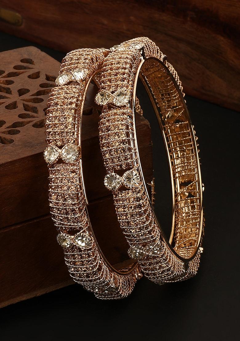 Gold Cubic Zirconia Bangle
