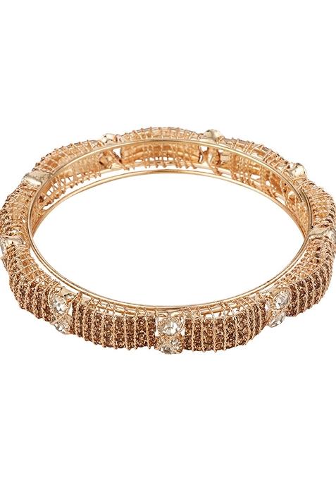 Gold Cubic Zirconia Bangle