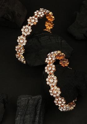 Gold Cubic Zirconia Bangles