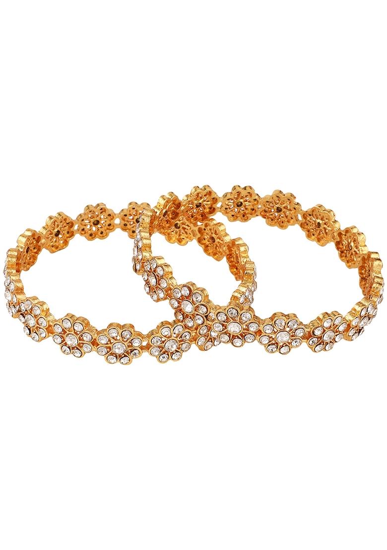 Gold Cubic Zirconia Bangles