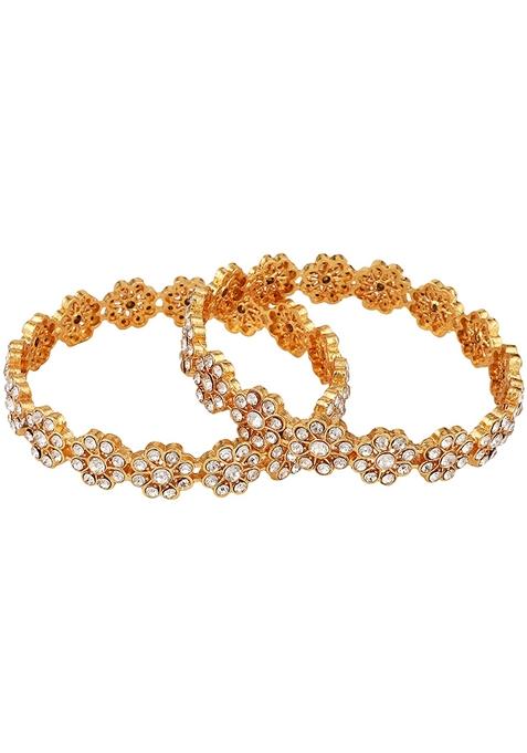 Gold Cubic Zirconia Bangles