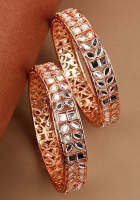 Rose Gold Cubic Zirconia Bangles