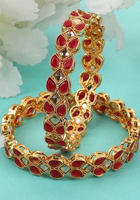 Red Cubic Zirconia Bangles