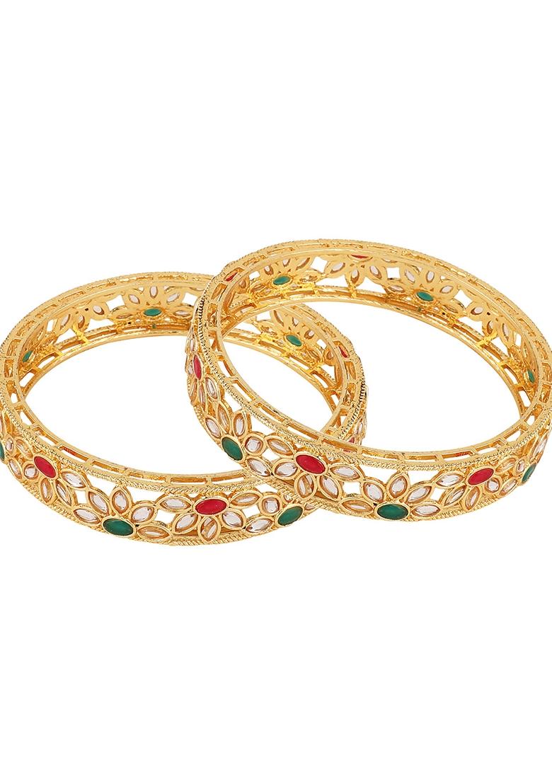 Gold Cubic Zirconia Bangles