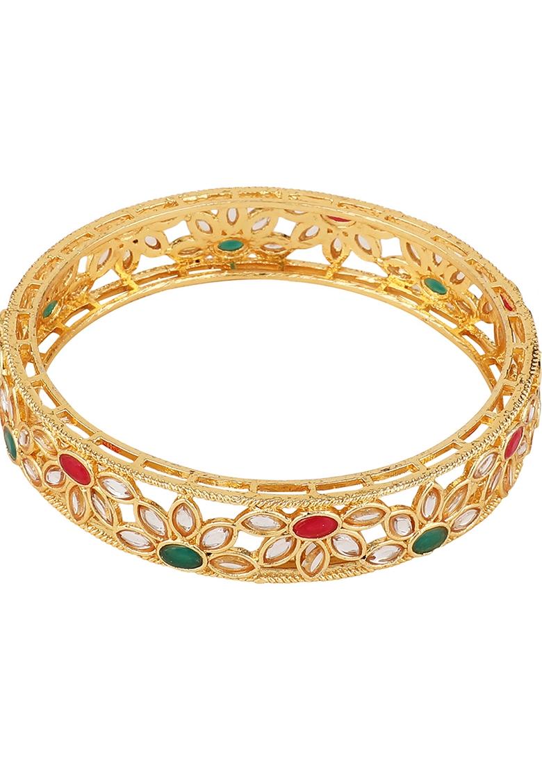 Gold Cubic Zirconia Bangles