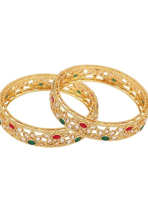Gold Cubic Zirconia Bangles