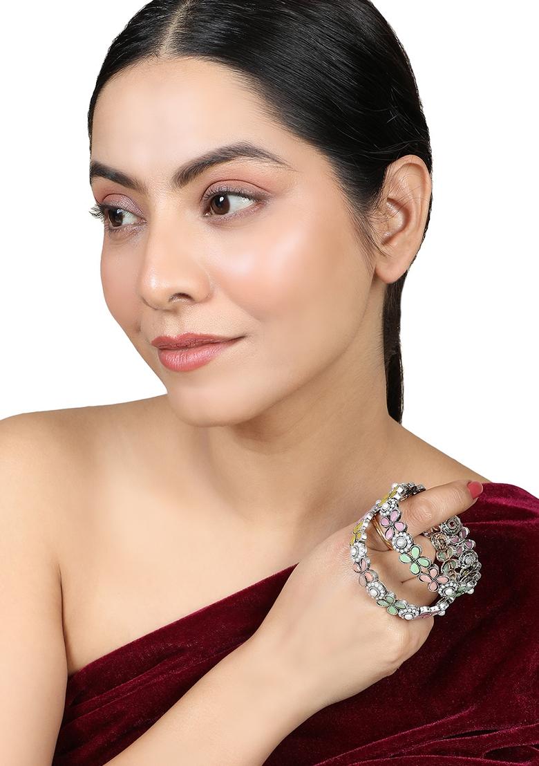 Silver Cubic Zirconia Bangle