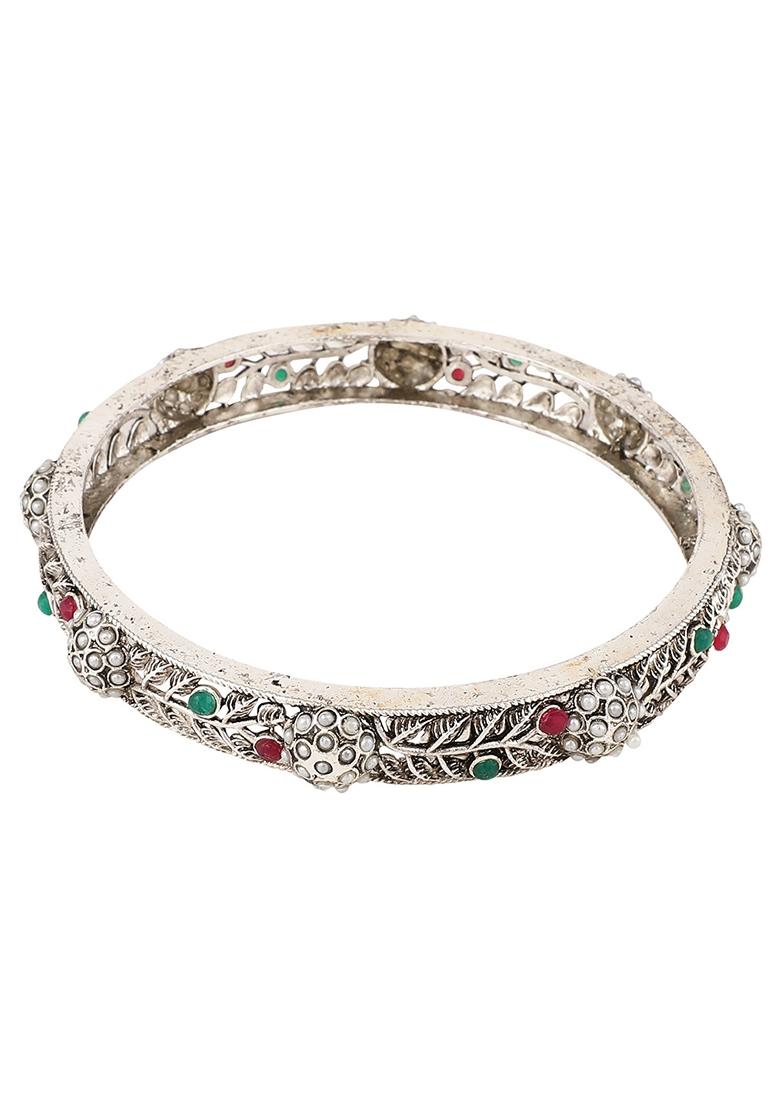 Silver Cubic Zirconia Kada Sets