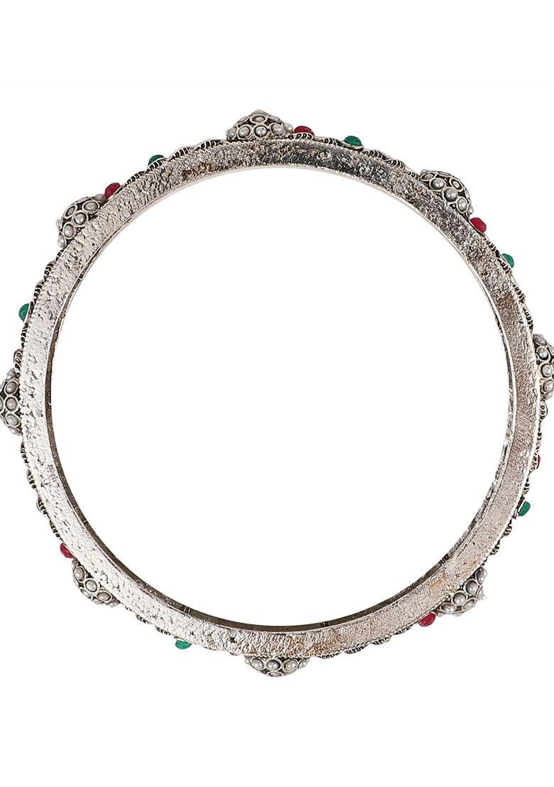 Silver Cubic Zirconia Kada Sets