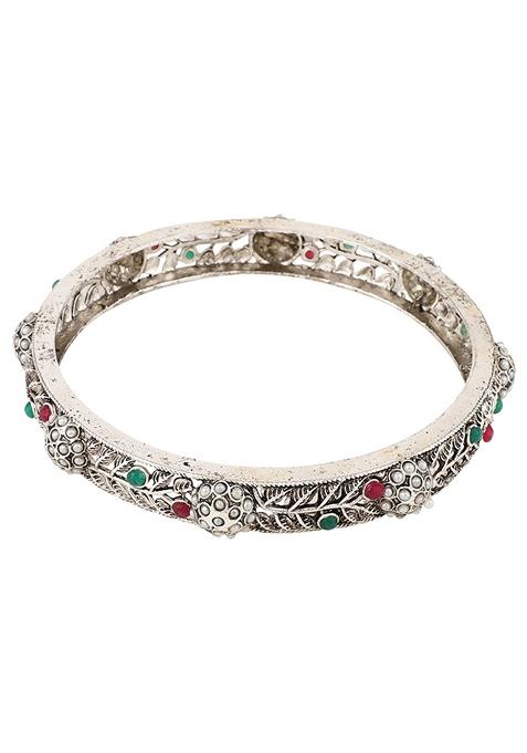 Silver Cubic Zirconia Kada Sets