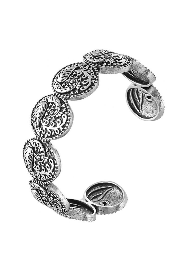 Silver Plated Oxidised Bracelet