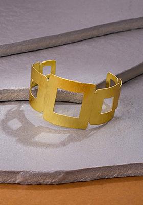 Gold Gold Plated Adjustable Kada Bracelet