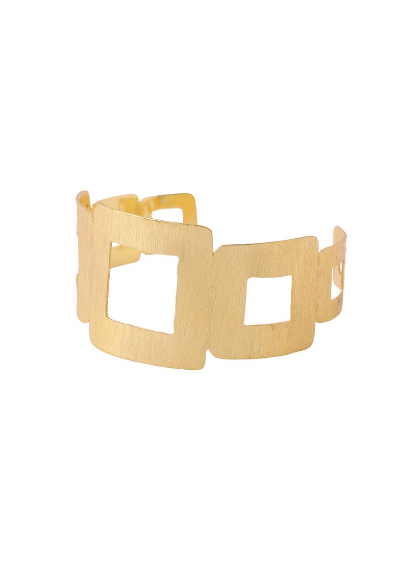 Gold Gold Plated Adjustable Kada Bracelet