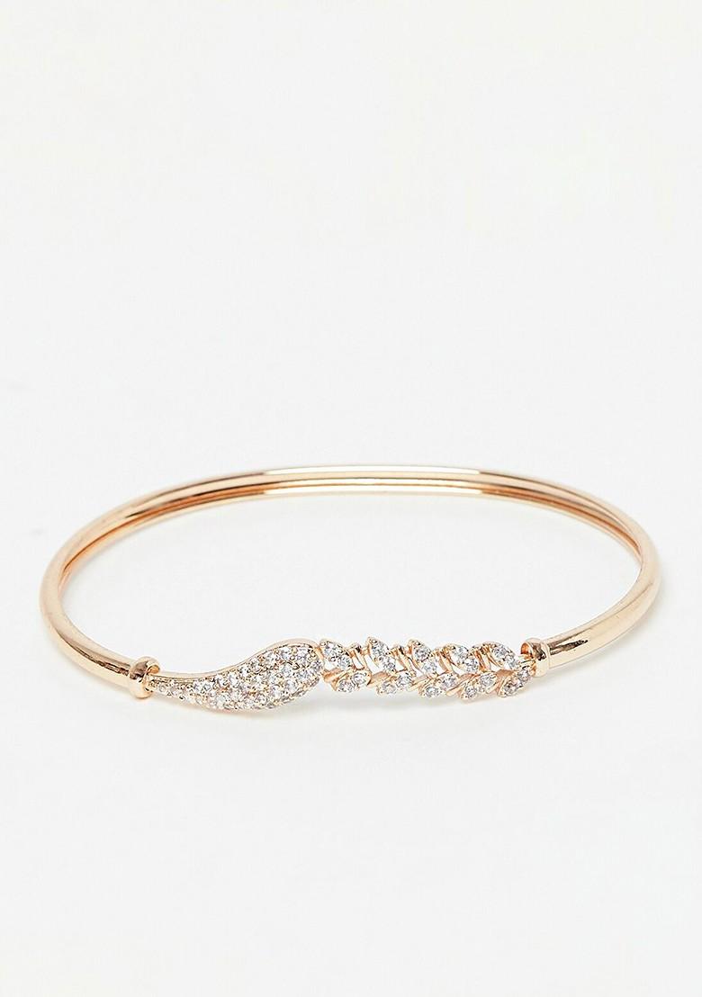 Rose Gold Plated Cz Stone Studded Bracelet