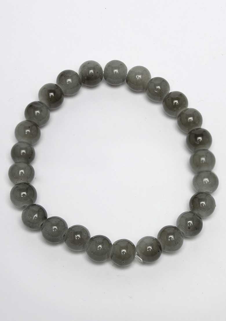 Multi Unisex Set Of 7 Artificial Beads Elasticated Bracelet