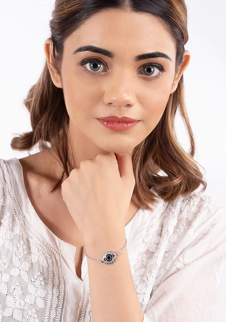 Silver Plated Oxidised Bracelet